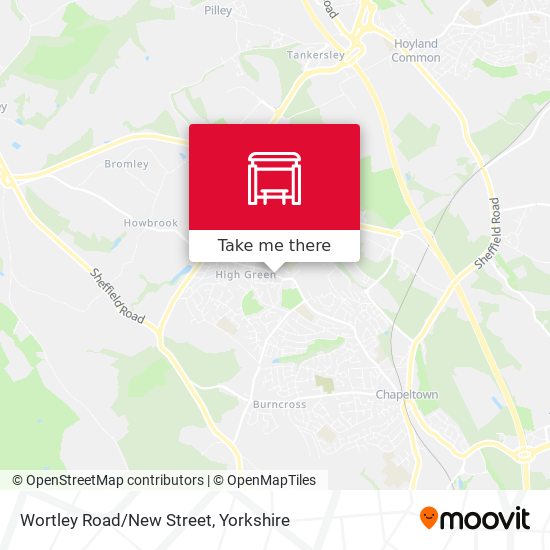 Wortley Road/New Street map