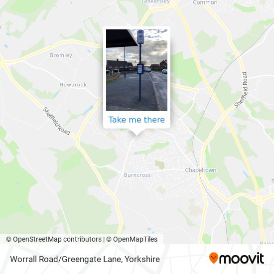 Worrall Road/Greengate Lane map
