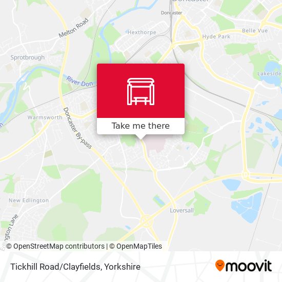 Tickhill Road/Clayfields map