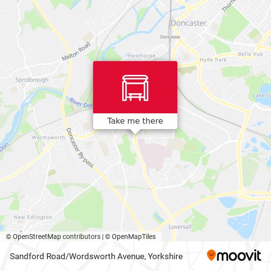 Sandford Road / Wordsworth Avenue map