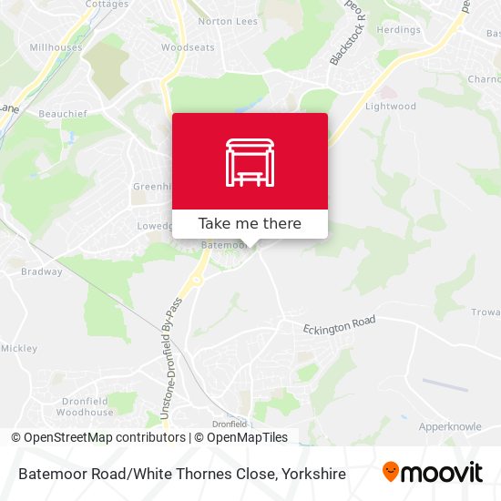 Batemoor Road / White Thornes Close map