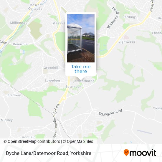 Dyche Lane/Batemoor Road map