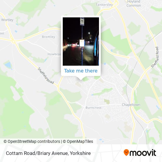 Cottam Road/Briary Avenue map