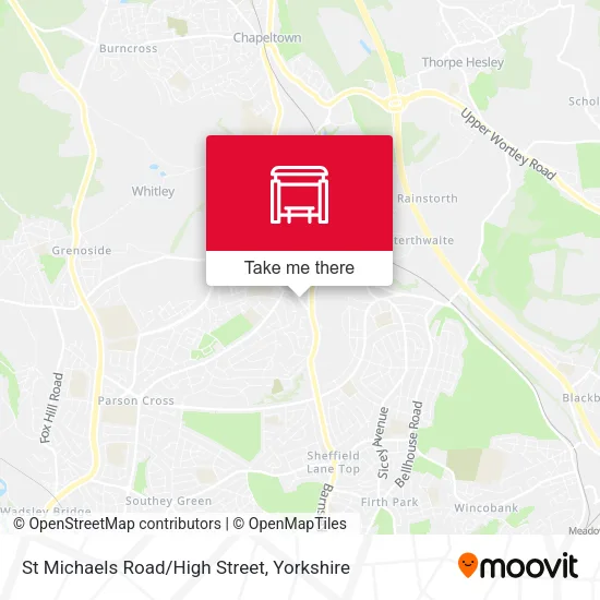 St Michaels Road/High Street map
