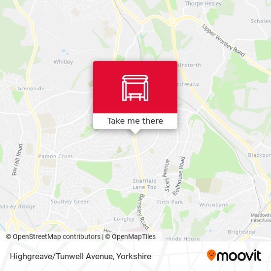 Highgreave/Tunwell Avenue map