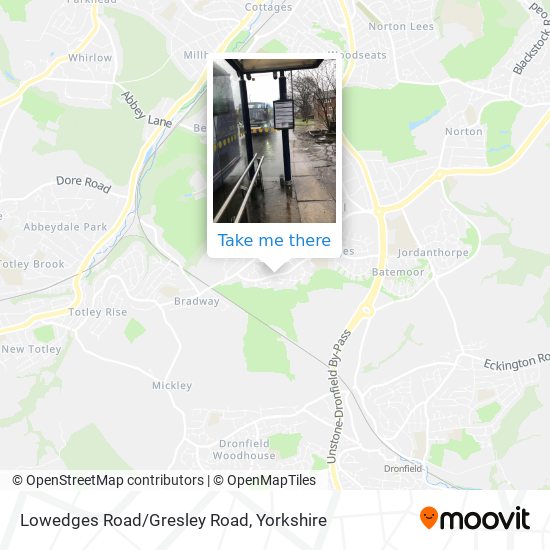 Lowedges Road/Gresley Road map