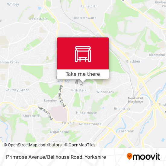 Primrose Avenue/Bellhouse Road map