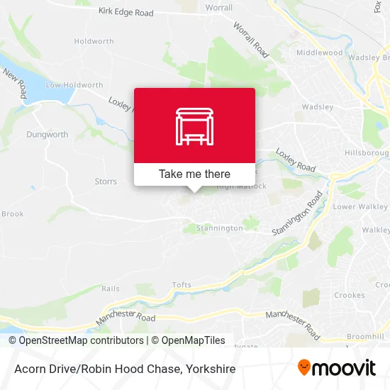 Acorn Drive/Robin Hood Chase map