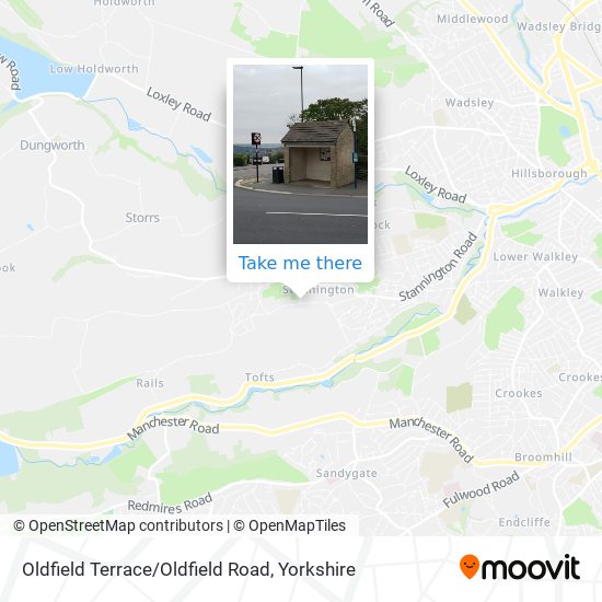 Oldfield Terrace/Oldfield Road map