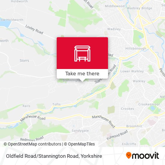 Oldfield Road/Stannington Road map