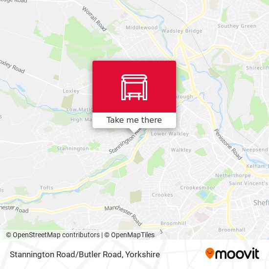 Stannington Road/Butler Road map