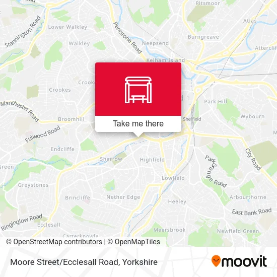 Moore Street/Ecclesall Road map