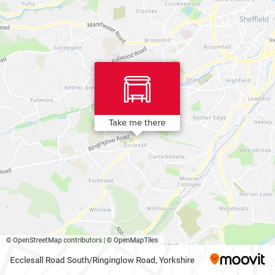 Ecclesall Road South / Ringinglow Road map