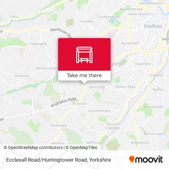 Ecclesall Road / Huntingtower Road map