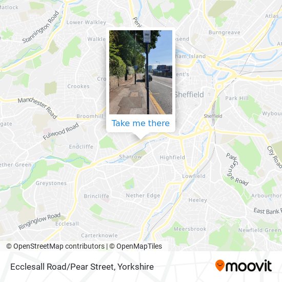 Ecclesall Road/Pear Street map