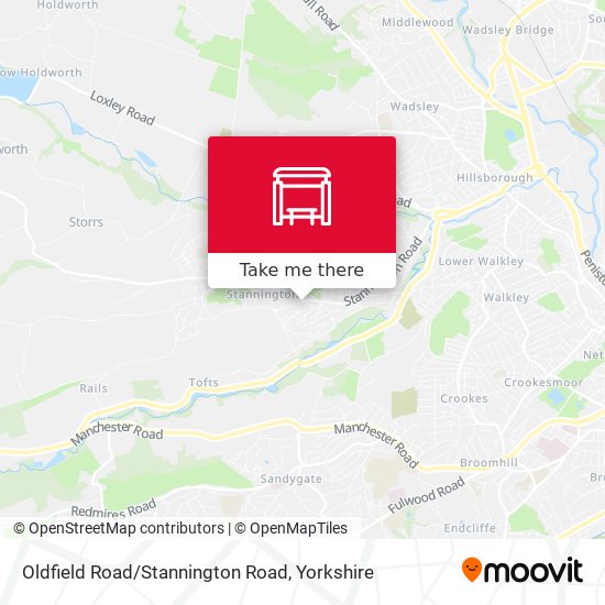 Oldfield Road/Stannington Road map