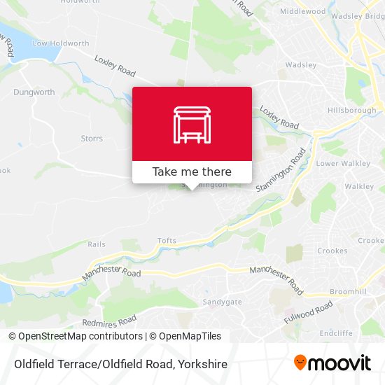 Oldfield Terrace/Oldfield Road map