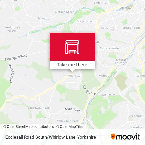 Ecclesall Road South / Whirlow Lane map