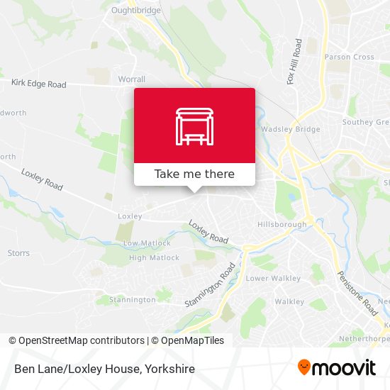 Ben Lane/Loxley House map