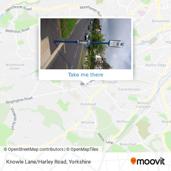 Knowle Lane/Harley Road map