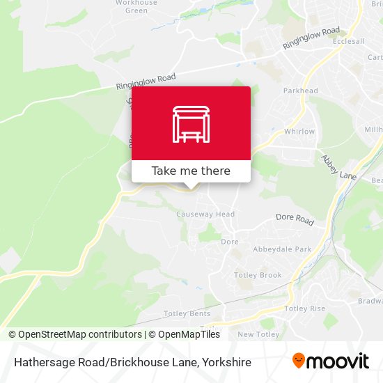 Hathersage Road / Brickhouse Lane map