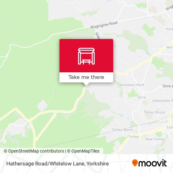 Hathersage Road/Whitelow Lane map