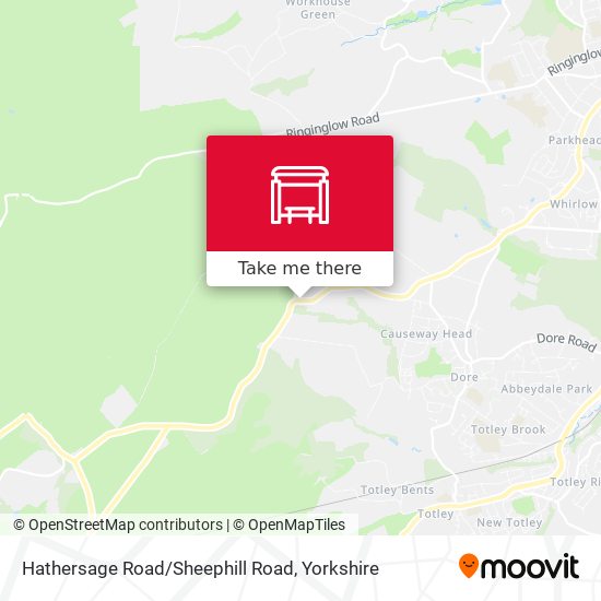 Hathersage Road/Sheephill Road map