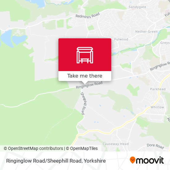 Ringinglow Road/Sheephill Road map