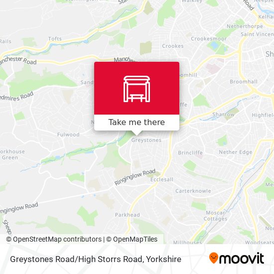 Greystones Road / High Storrs Road map