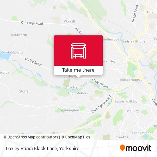 Loxley Road/Black Lane map