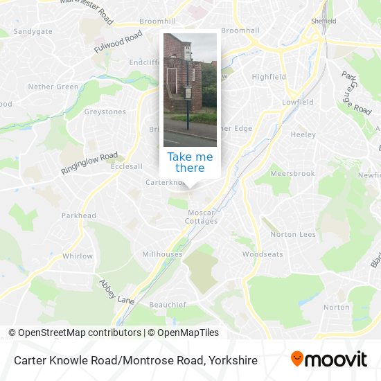 Carter Knowle Road / Montrose Road map