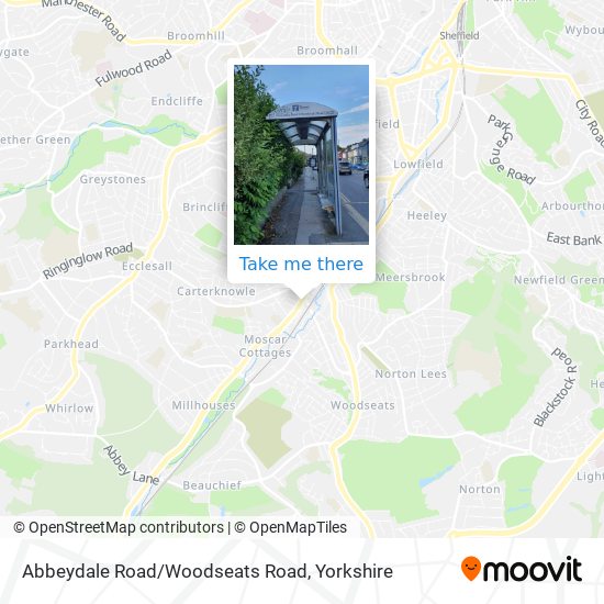 Abbeydale Road/Woodseats Road map