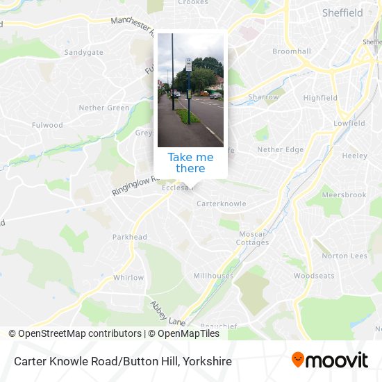 Carter Knowle Road/Button Hill map