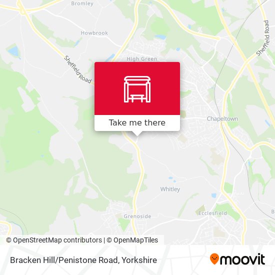 Bracken Hill/Penistone Road map
