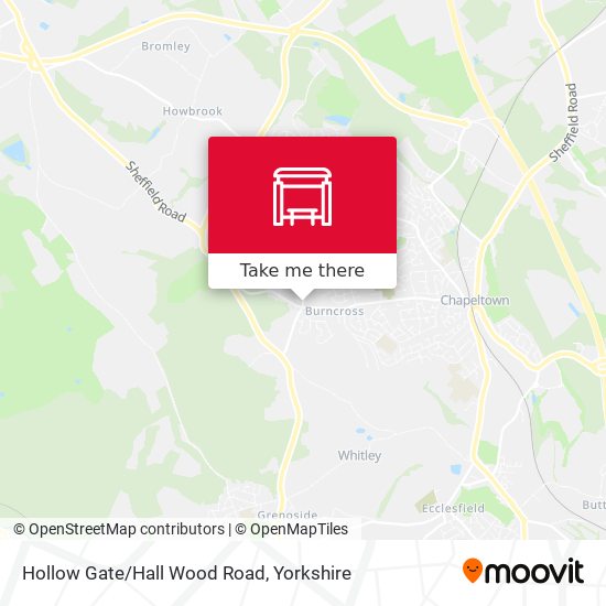 Hollow Gate/Hall Wood Road map