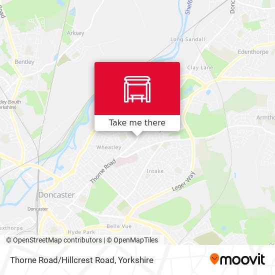 Thorne Road/Hillcrest Road map