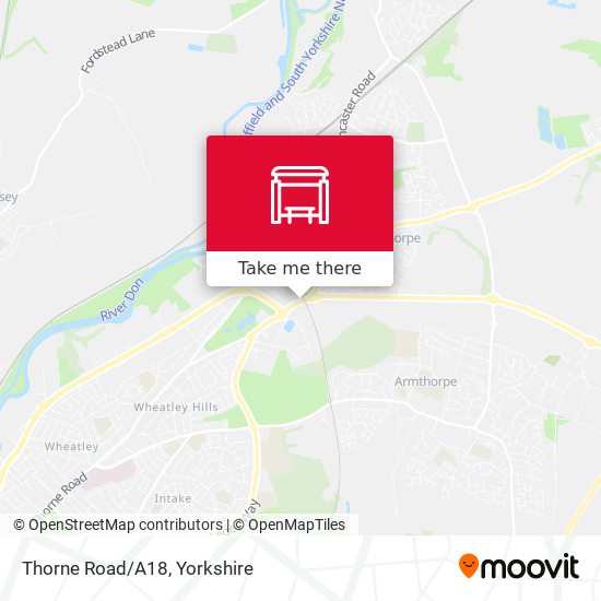 Thorne Road/A18 map