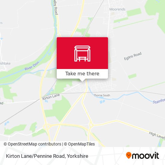 Kirton Lane/Pennine Road map