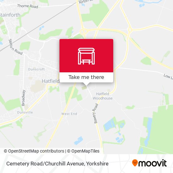 Cemetery Road/Churchill Avenue map