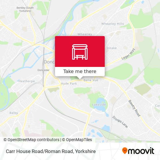 Carr House Road/Roman Road map