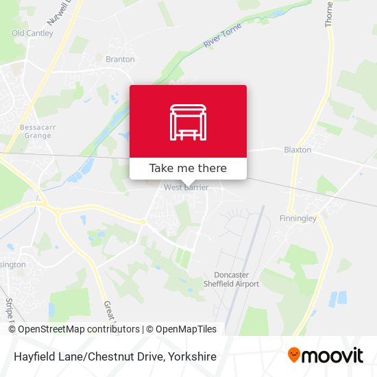 Hayfield Lane/Chestnut Drive map