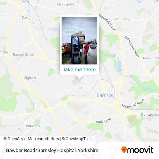 Gawber Road/Barnsley Hospital map