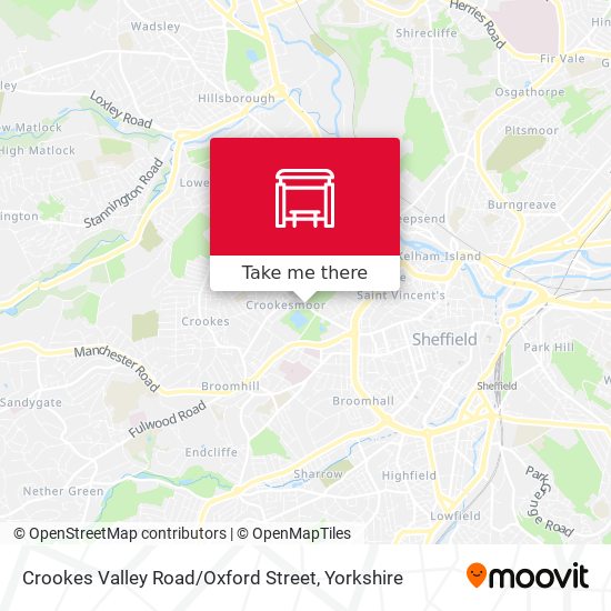 Crookes Valley Road / Oxford Street map