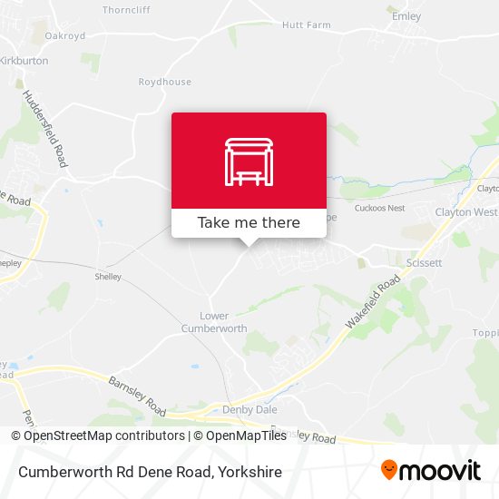 Cumberworth Rd Dene Road map