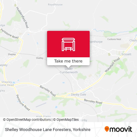 Shelley Woodhouse Lane Foresters map
