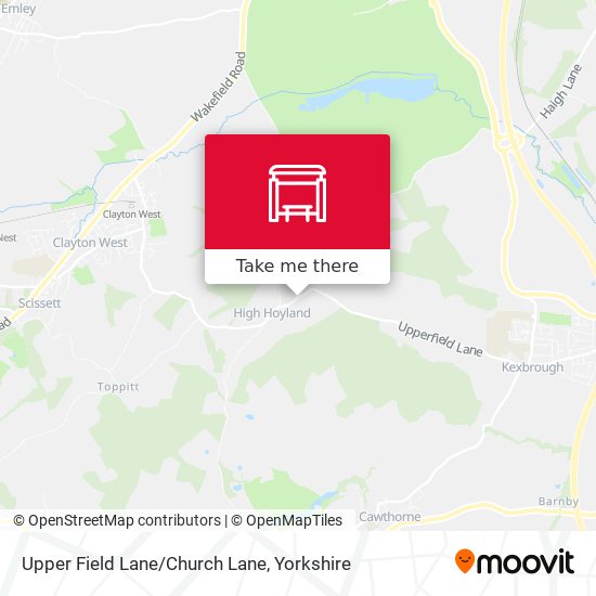 Upper Field Lane/Church Lane map