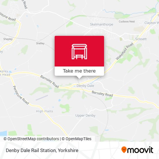Denby Dale Rail Station map
