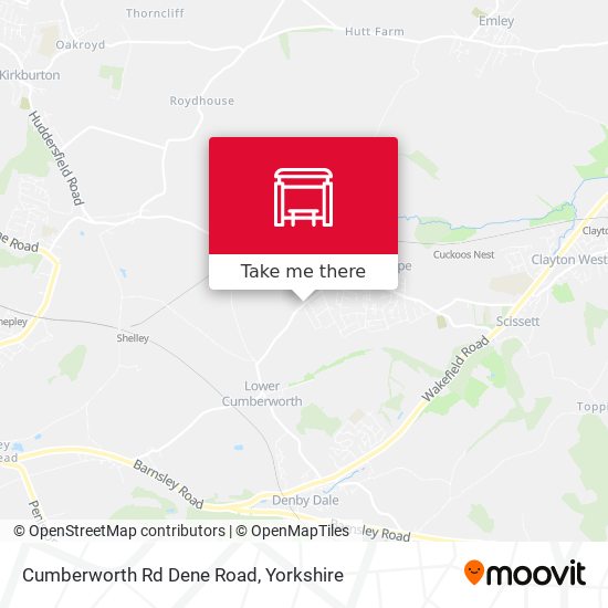 Cumberworth Rd Dene Road map