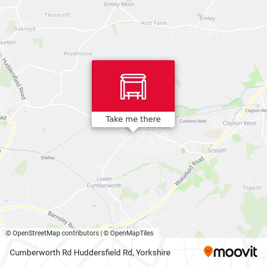 Cumberworth Rd Huddersfield Rd map
