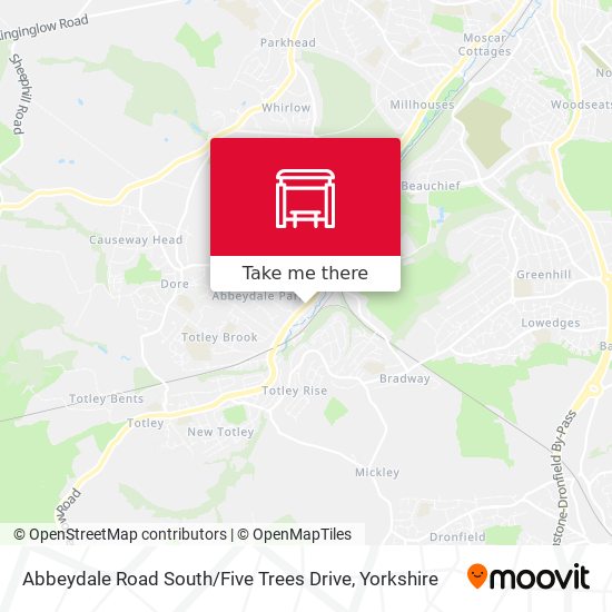 Abbeydale Road South / Five Trees Drive map
